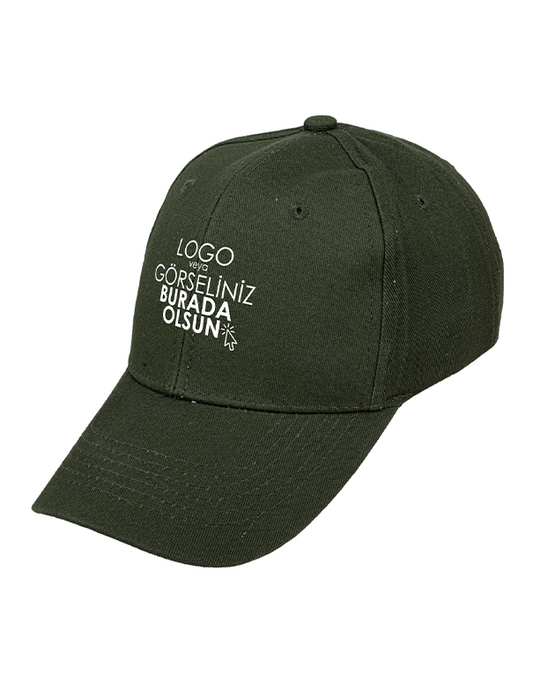 Premium Gabardin Şapka - Koyu Yeşil (Özelleştirilebilir)