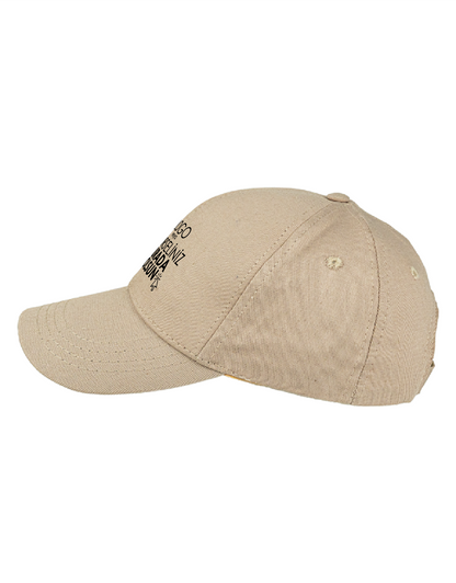 Premium Gabardin Şapka - Krem (Özelleştirilebilir)