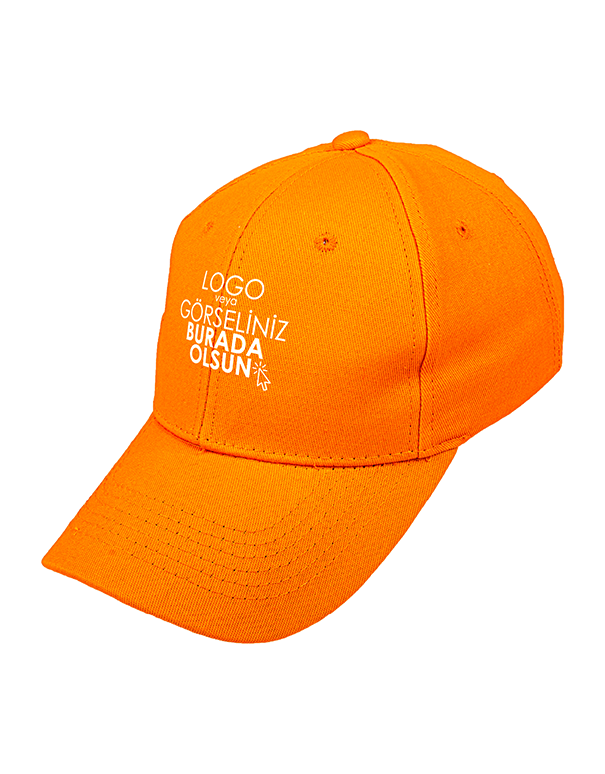 Premium Gabardin Şapka - Turuncu (Özelleştirilebilir)