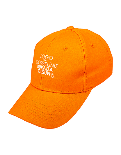 Premium Gabardin Şapka - Turuncu (Özelleştirilebilir)
