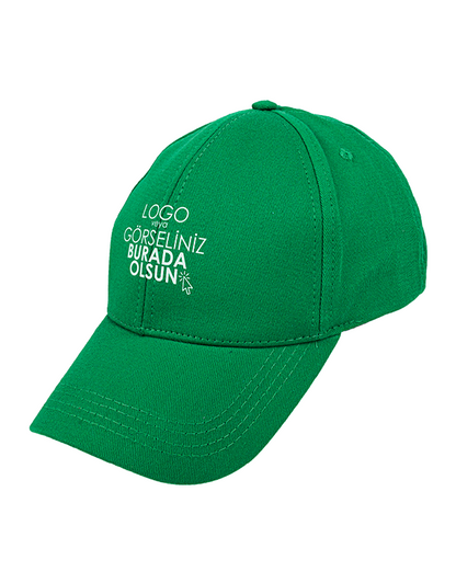 Premium Gabardin Şapka - Yeşil (Özelleştirilebilir)