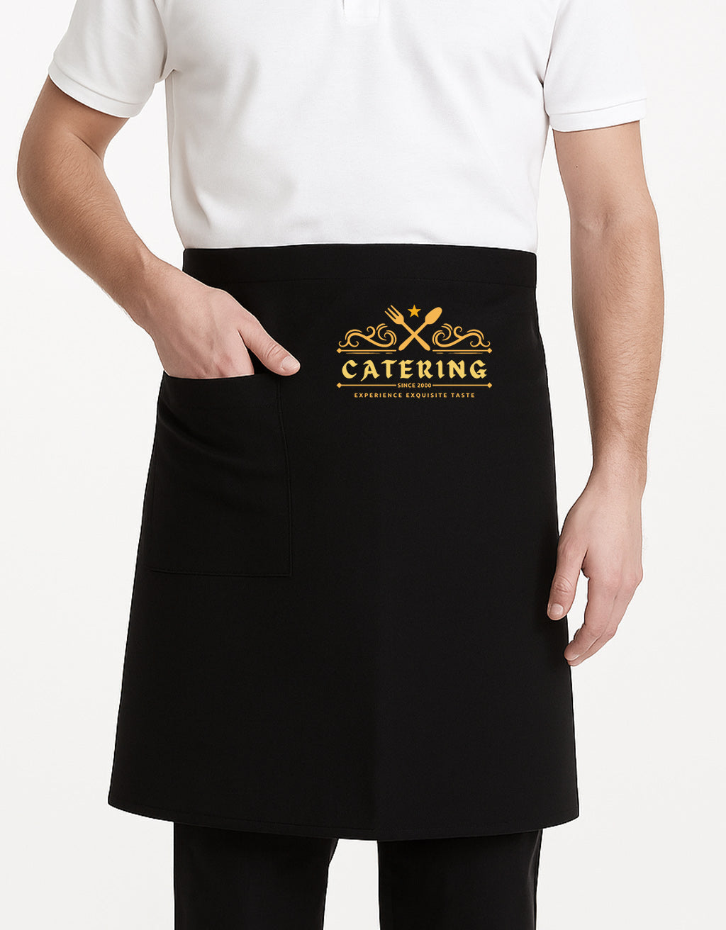 Baskılı Garson Önlüğü - Cepli