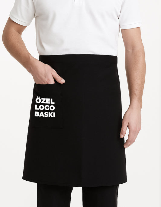 Baskılı Garson Önlüğü - Cepli