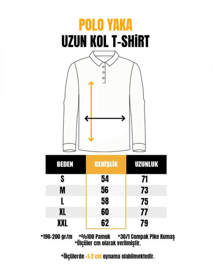 Polo Yaka Uzun Kol Gri Tişört