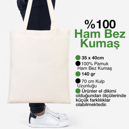 29 Ekim Cumhuriyet Bayramı Baskılı Bez Çanta, 35x40cm %100 ham bez kumaş - istepromosyon.com