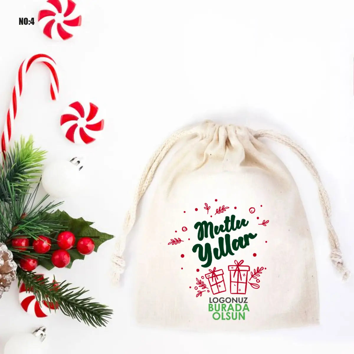Yılbaşı Kesesi 10x13cm  (Özelleştirilebilir)