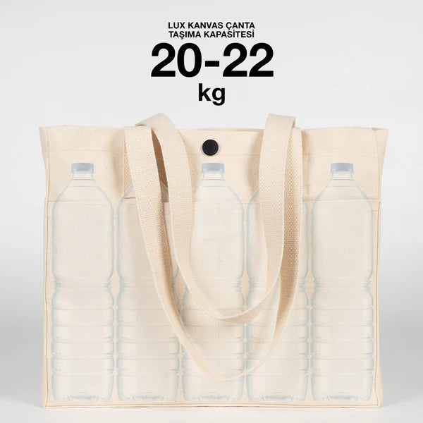 40x35x10 cm LUX Kanvas Çanta ÇITÇITLI, ÖN CEPLİ - Kadınlar Günü Hediyesi