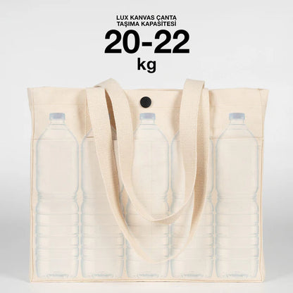 40x35x10 cm LUX Kanvas Çanta ÇITÇITLI, ÖN CEPLİ - Kadınlar Günü Hediyesi