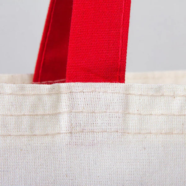 35x40 cm Kırmızı Kulp Ham Bez Çanta Baskılı - Kadınlar Günü