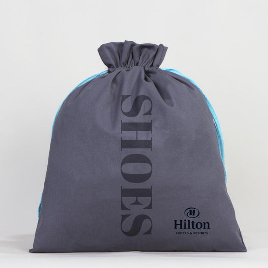 Promosyon Gabardin Kese 35x40 Antrasit - Hilton Hotels Shoes - Beach 2020