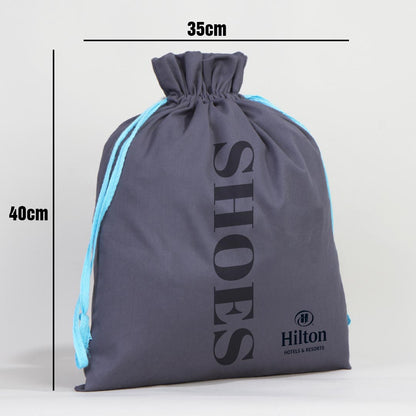 Promosyon Gabardin Kese 35x40 Antrasit - Hilton Hotels Shoes - Beach 2020