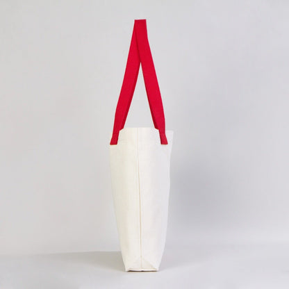 Yılbaşı Özel Modern Kanvas Çanta - Dıştan Renkli Örgü Kulp 45x35x8 cm - görsel 7