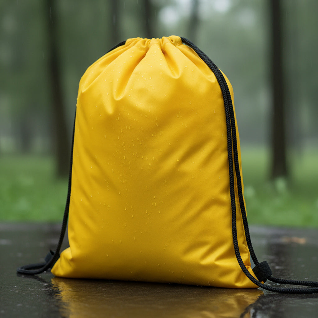 Sarı İmperteks Büzgülü Sırt Çantası - 32x45 cm