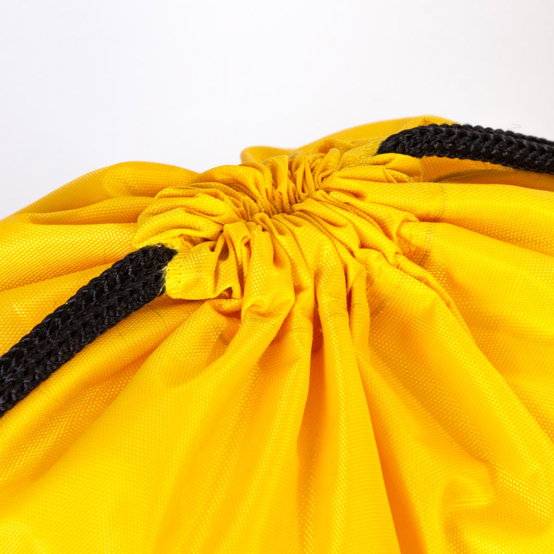 Sarı İmperteks Büzgülü Sırt Çantası - 32x45 cm (Özelleştirilebilir)