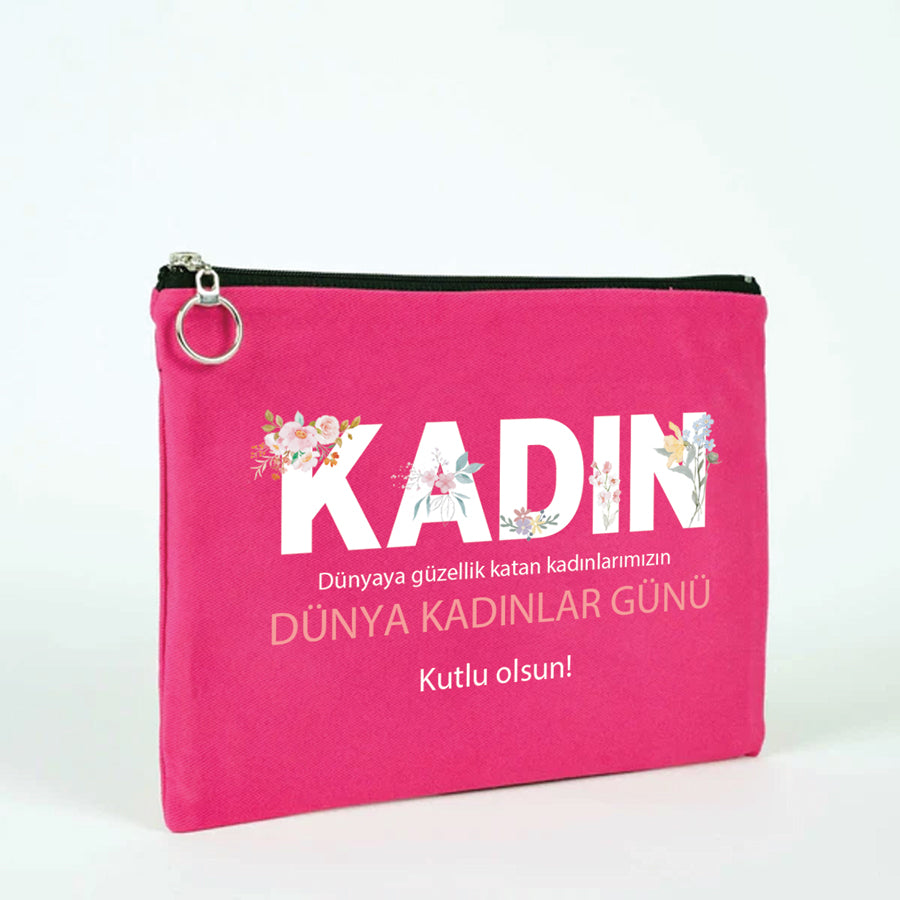 30×21 cm Fuşya Astarlı Portföy Çanta – Kadınlar Günü Hediyesi
