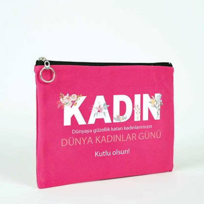 30×21 cm Fuşya Astarlı Portföy Çanta – Kadınlar Günü Hediyesi