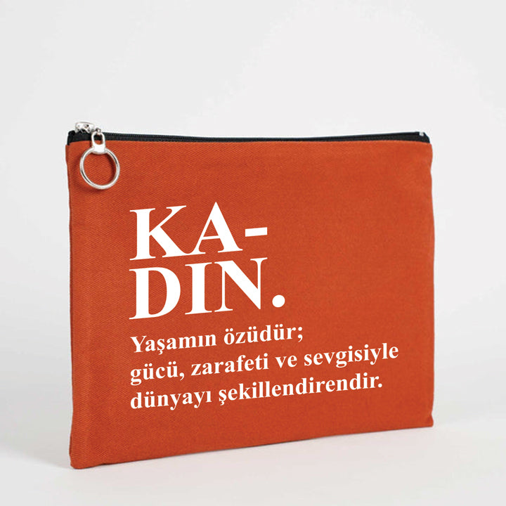 30×21 cm Kiremit Portföy Çanta Astarlı – Kadınlar Günü Hediyesi