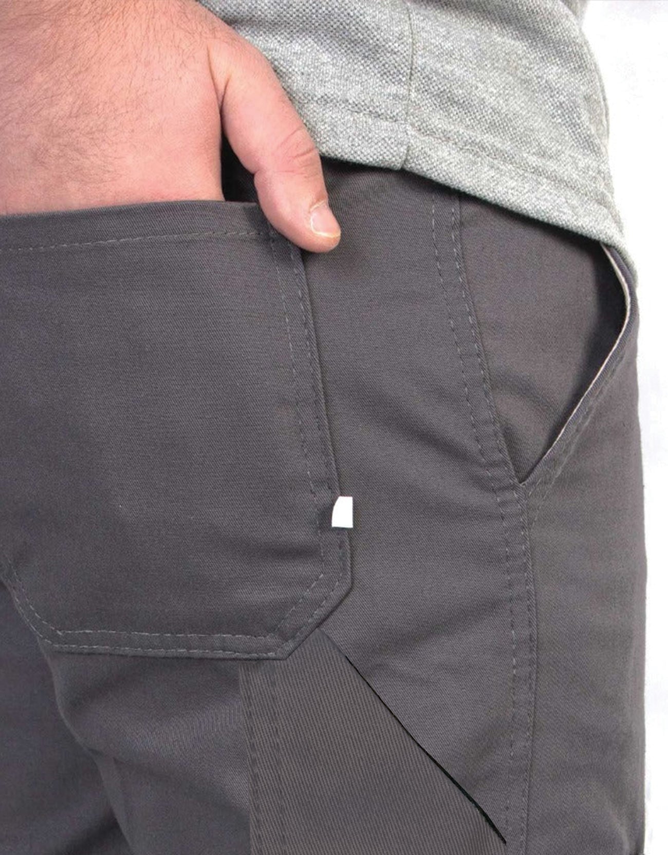 İş Pantolonu Kargo Cepli - Gri