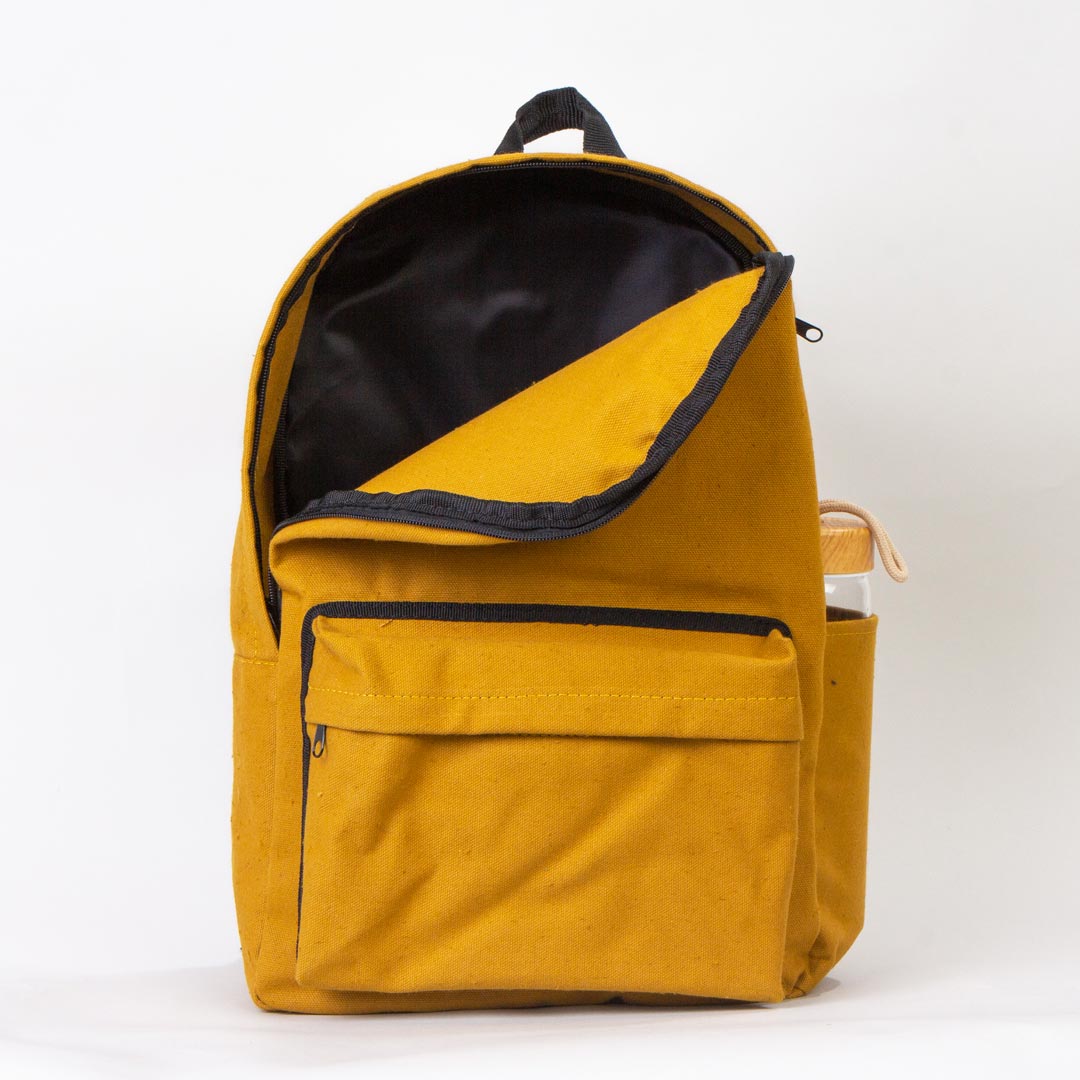 Kanvas Sırt Çantası Hardal - 28x43x10 cm