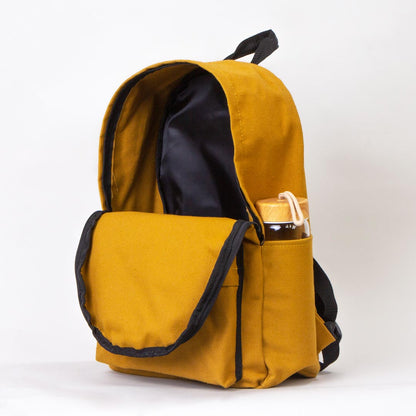 Kanvas Sırt Çantası Hardal - 28x43x10 cm