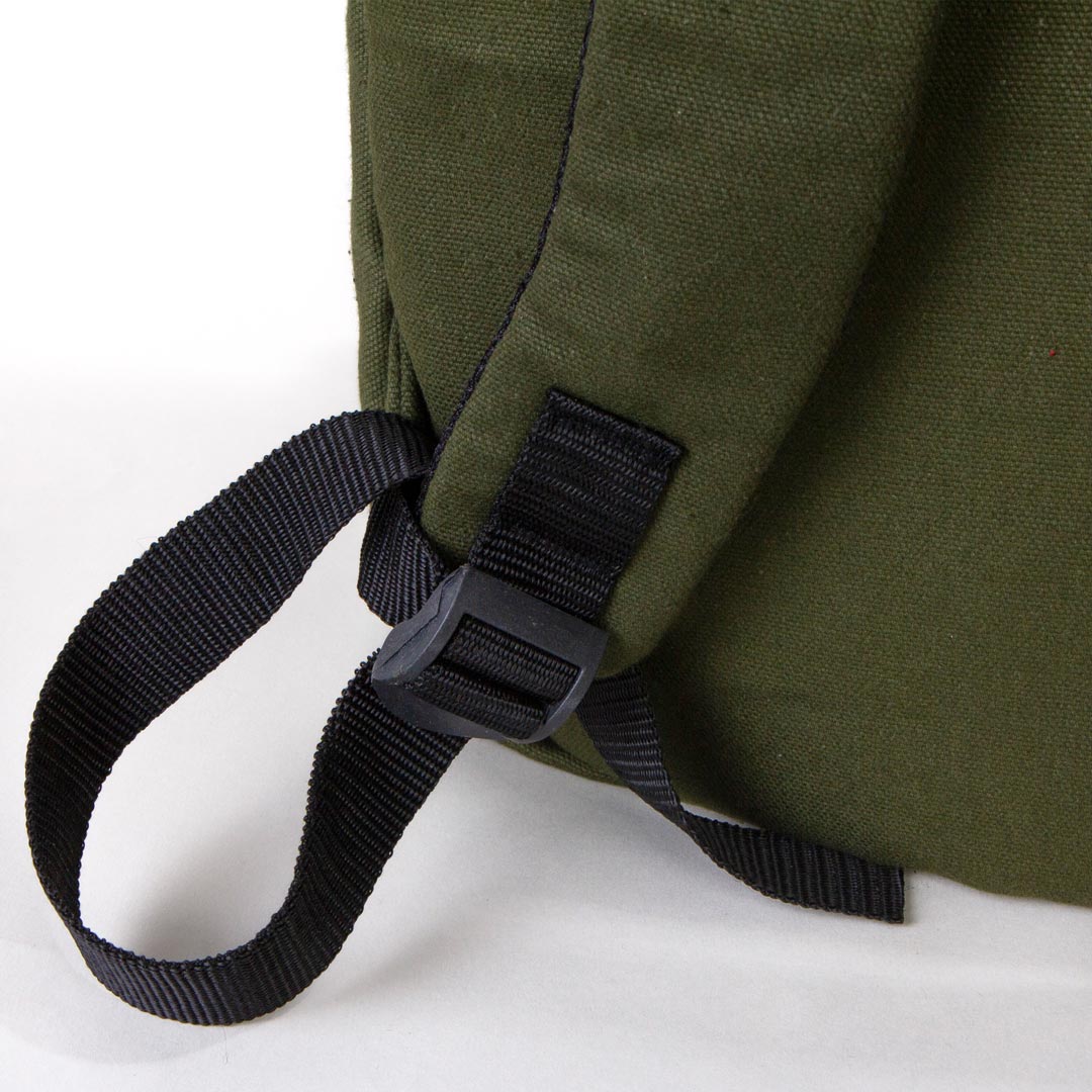 Kanvas Sırt Çantası Yeşil - 28x43x10 cm 