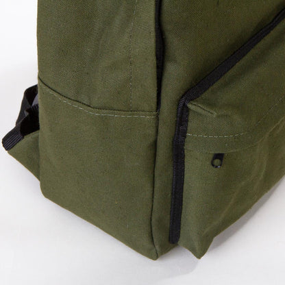 Kanvas Sırt Çantası Yeşil - 28x43x10 cm 