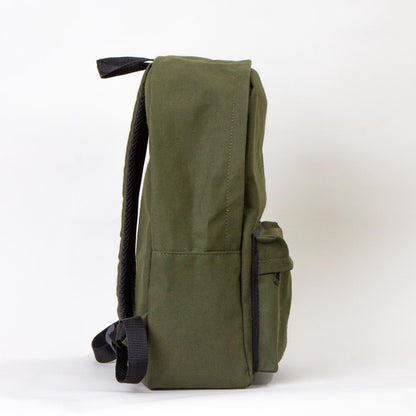 Kanvas Sırt Çantası Yeşil - 28x43x10 cm 