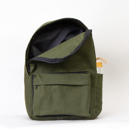 Kanvas Sırt Çantası Yeşil - 28x43x10 cm 