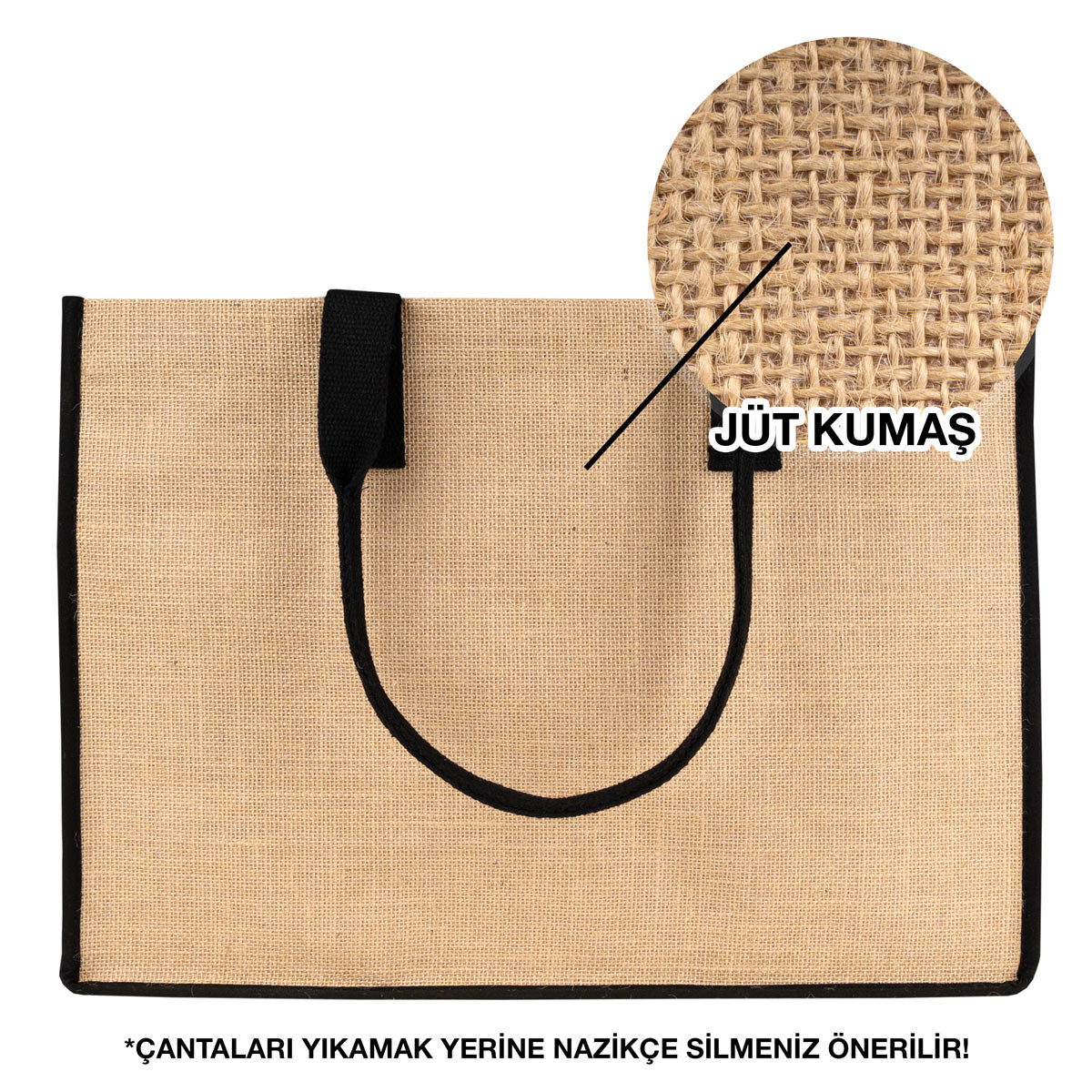 Large Jüt Çanta – Tam Körüklü, Geniş ve Dayanıklı 45x31x15 cm