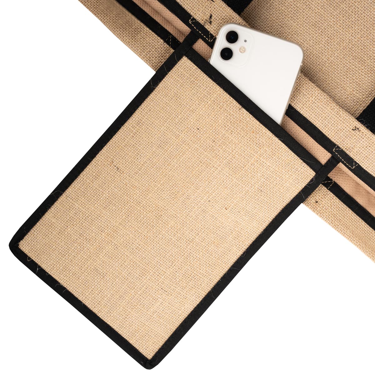 Tam Körüklü Large Jüt Çanta 35x40x12 cm