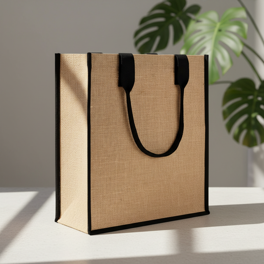 Tam Körüklü Large Jüt Çanta 35x40x12 cm