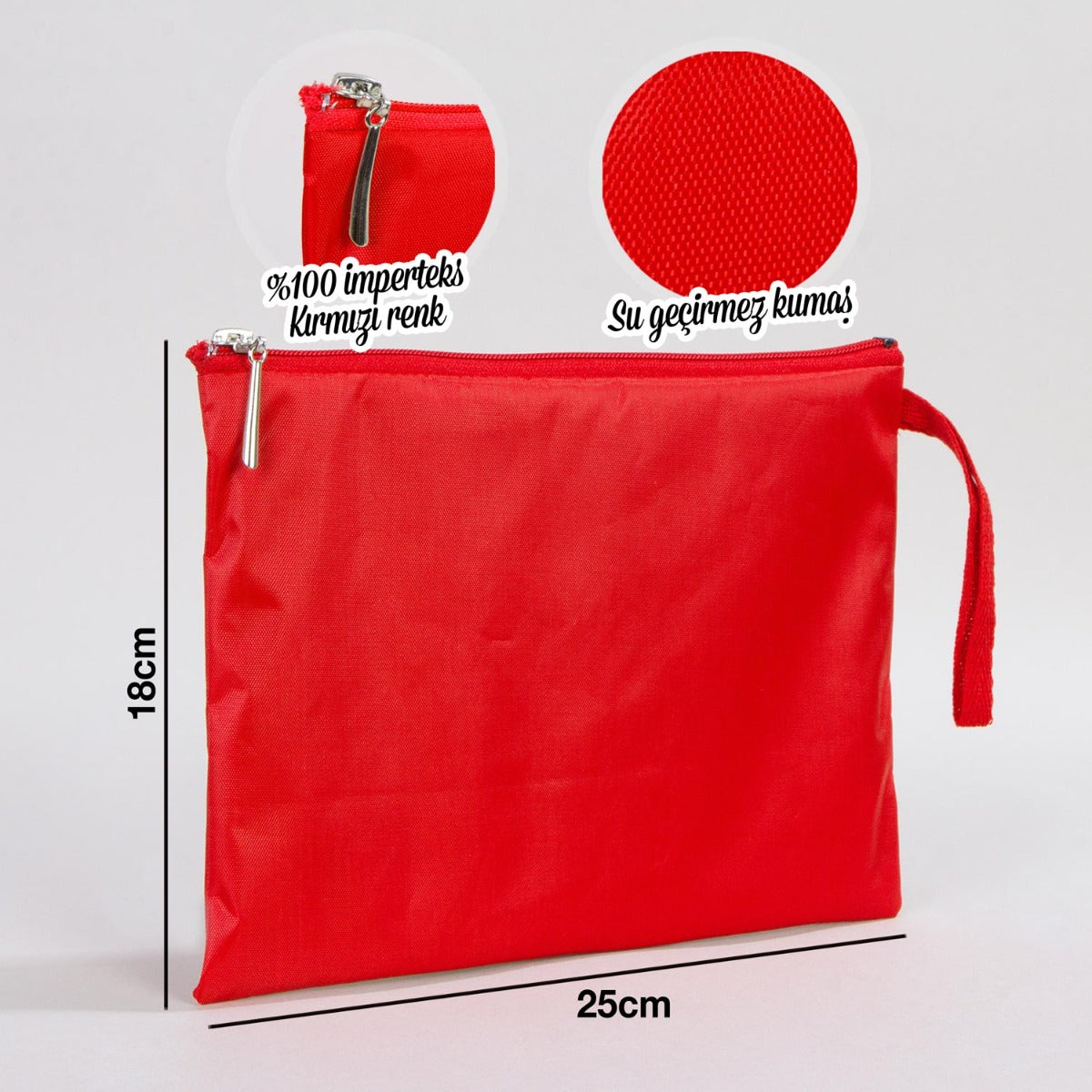 Kırmızı İmperteks Clutch - 25x18 cm