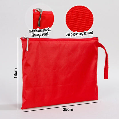 Kırmızı İmperteks Clutch - 25x18 cm