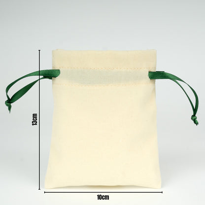 Kadife Gül Kese 10x13 cm - Yeşil Renk İp