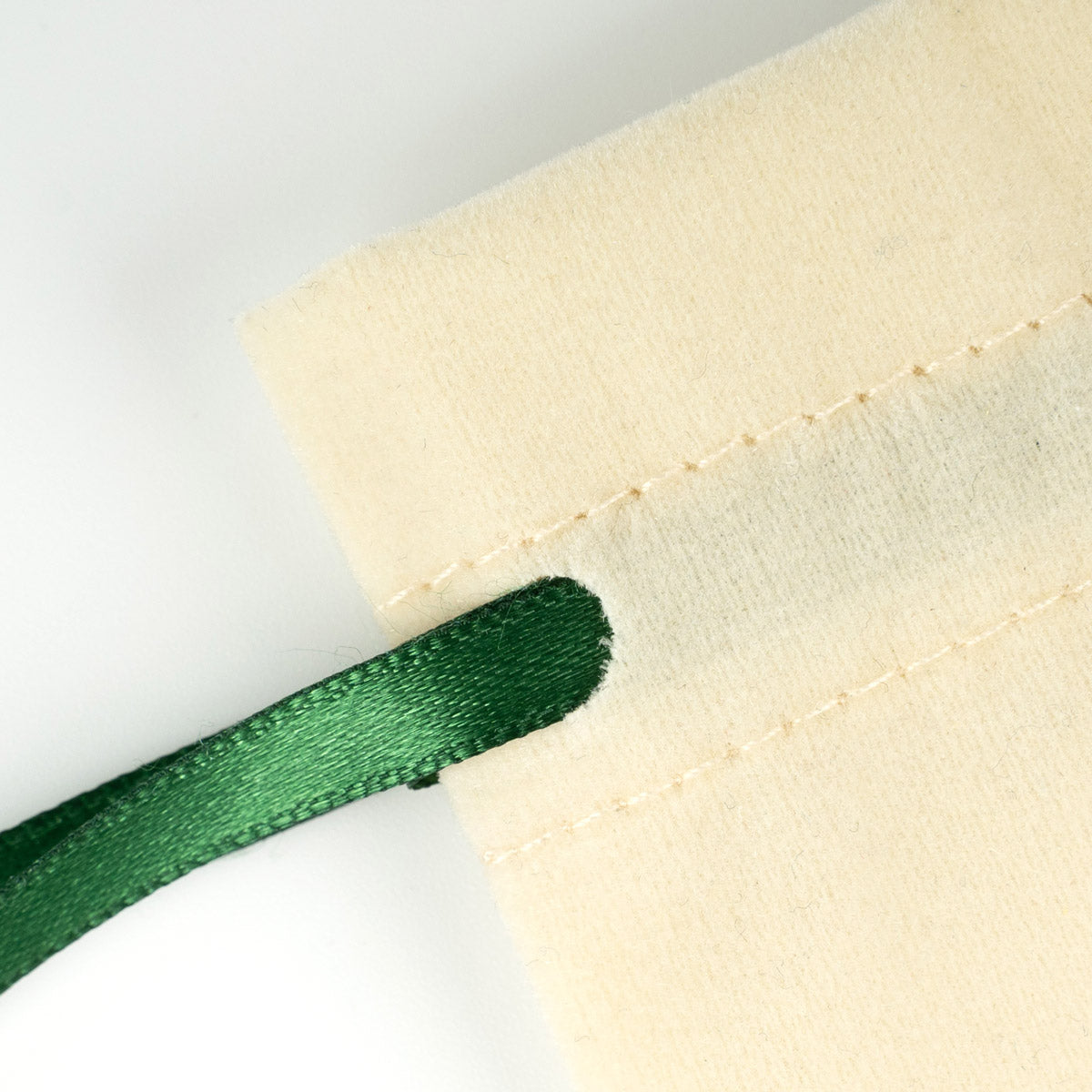 Kadife Gül Kese 10x13 cm - Yeşil Renk İp