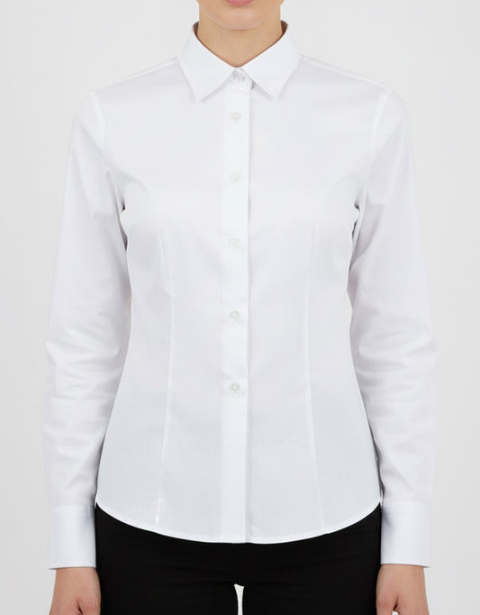 Kadın Beyaz Gömlek – Baskısız, Toptan Satış