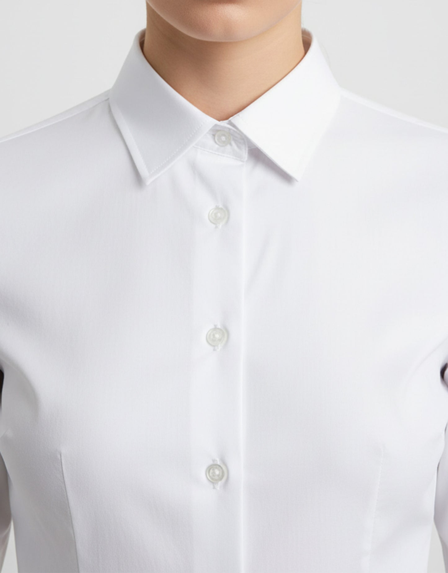 Kadın Beyaz Gömlek – Baskısız, Toptan Satış