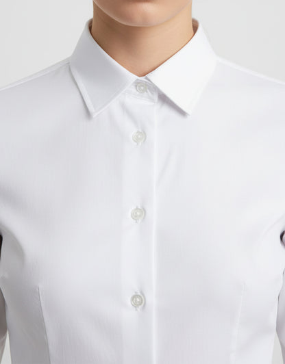 Kadın Beyaz Gömlek – Baskısız, Toptan Satış