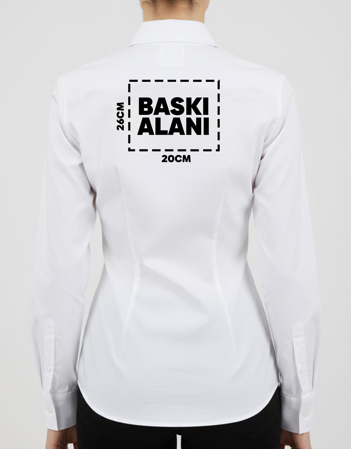Kadın Beyaz Gömlek – Baskısız, Toptan Satış (Özelleştirilebilir)