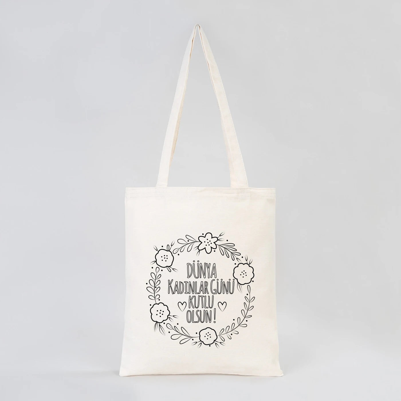 Kanvas Bez Çanta 35x40 cm - Kadınlar Günü Hediyesi