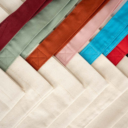 Trend Kanvas Çanta 40x35x12cm - Kahverengi Renkli Kulp - renkli kulp seçenekleri
