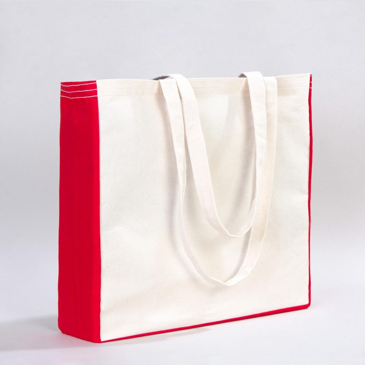 Classic Kanvas Çanta - Kırmızı Tam Körüklü 40x35x10 cm