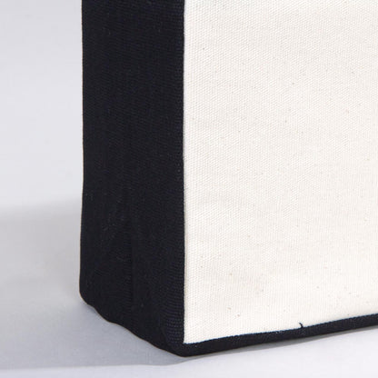 Classic Kanvas Çanta - Siyah Tam Körüklü 40x35x10 cm