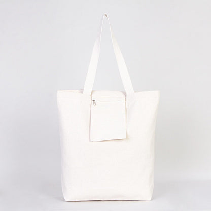 Kanvas Bez Çanta İç Cepli Örgü Kulp - 40x40x10 cm