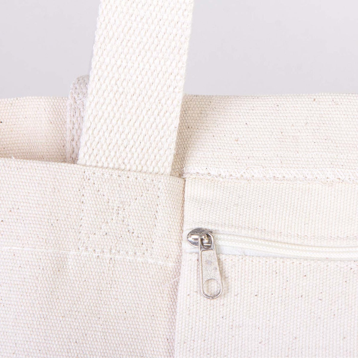 Kanvas Bez Çanta İç Cepli Örgü Kulp - 40x40x10 cm