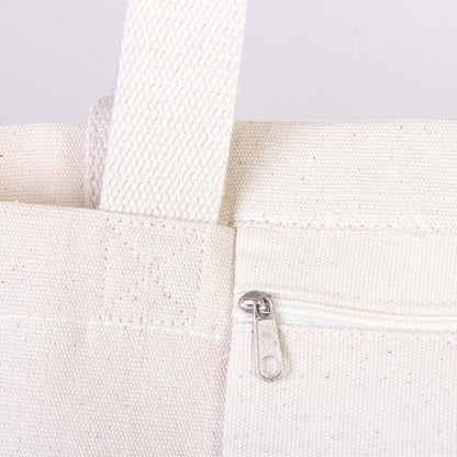 Kanvas Bez Çanta İç Cepli Örgü Kulp - 40x40x10 cm