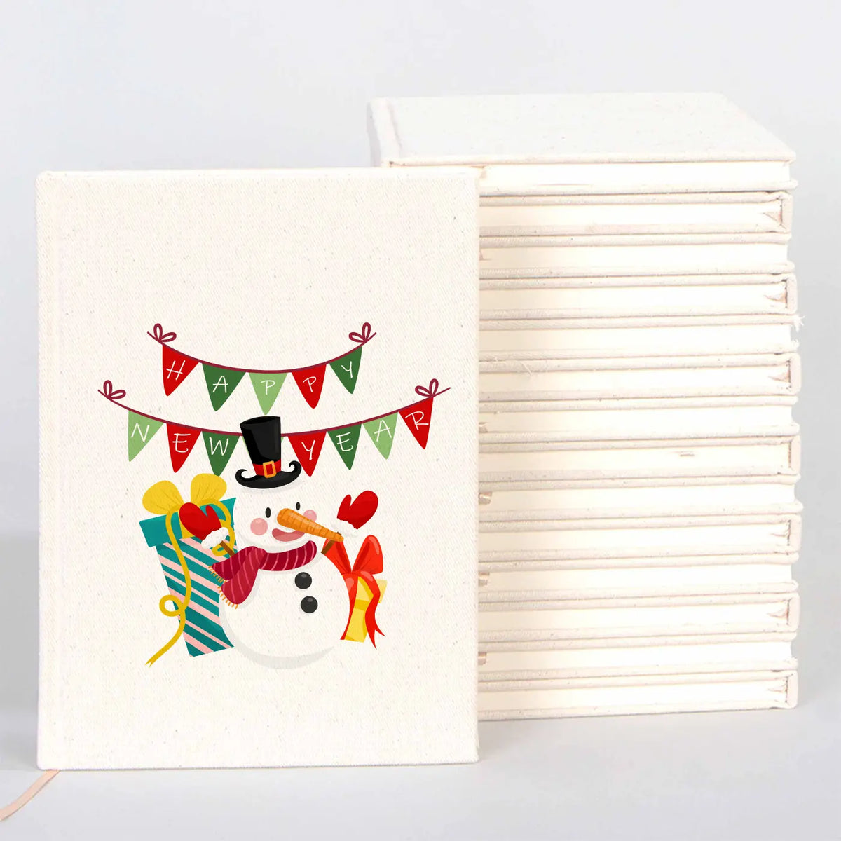 Yılbaşılı Kanvas Defter 14x20 cm (Özelleştirilebilir) - kullanım örneği