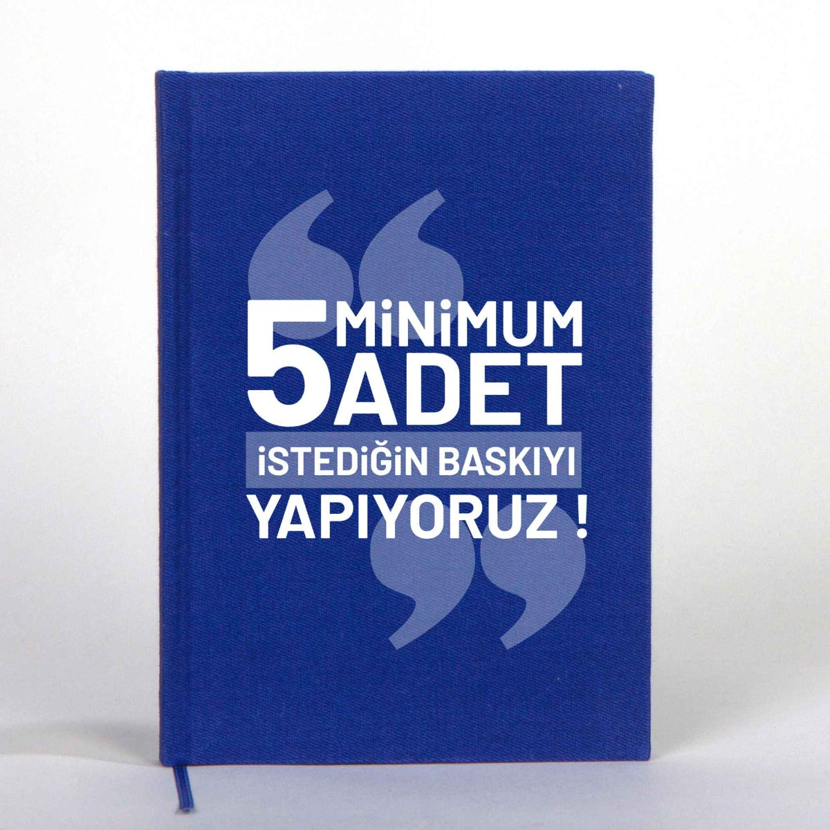 Kanvas Defter Lacivert 14x20 cm (Özelleştirilebilir)