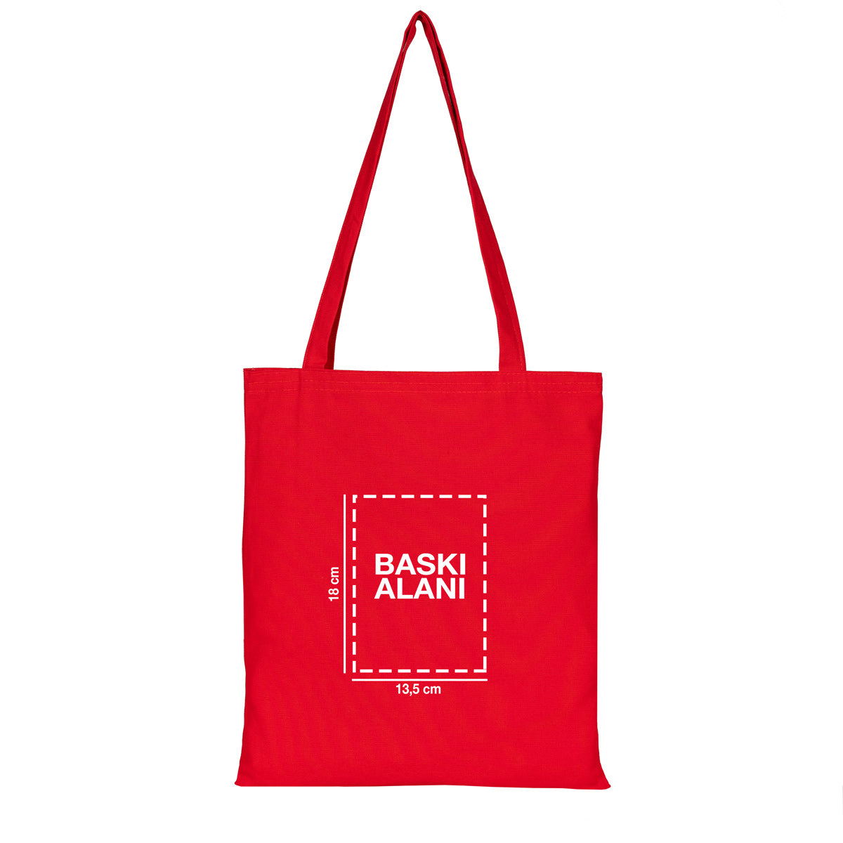 Kanvas Çanta Kırmızı 35 x 40 cm (Özelleştirilebilir) - istepromosyon.com