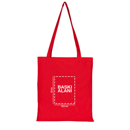 Kanvas Çanta Kırmızı 35 x 40 cm (Özelleştirilebilir) - istepromosyon.com